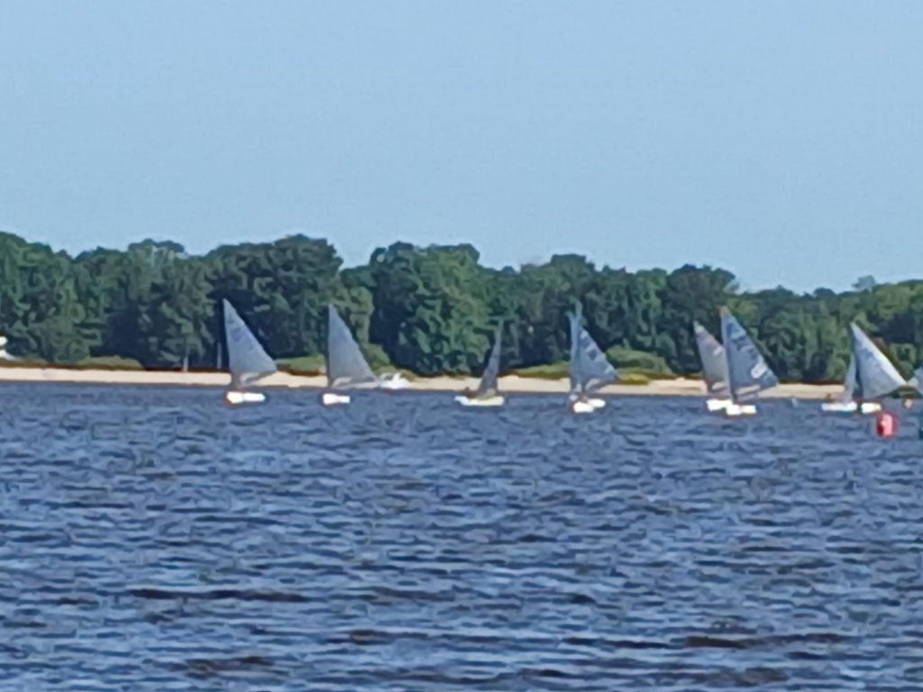 Veel zeilboten op blauw water